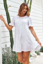 Load image into Gallery viewer, Nia Tiered White Linen Smock