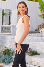 Load image into Gallery viewer, Catarina White Ribbed Sleeveless Tank