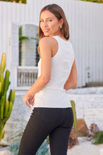 Load image into Gallery viewer, Catarina White Ribbed Sleeveless Tank
