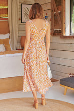 Load image into Gallery viewer, Pepper Tan Animal Print Tie Waist Maxi Dress