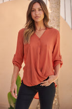 Load image into Gallery viewer, Leopold Crossover Burnt Orange X over Shirt