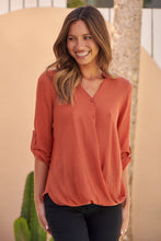 Load image into Gallery viewer, Leopold Crossover Burnt Orange X over Shirt