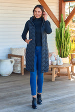 Load image into Gallery viewer, Aspen Sleeveless Black Long Puffer Vest