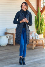 Load image into Gallery viewer, Aspen Sleeveless Black Long Puffer Vest