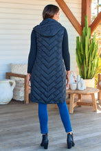 Load image into Gallery viewer, Aspen Sleeveless Black Long Puffer Vest