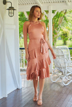 Load image into Gallery viewer, Dawn Orange Sleeveless Evening Dress