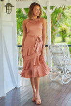 Load image into Gallery viewer, Dawn Orange Sleeveless Evening Dress