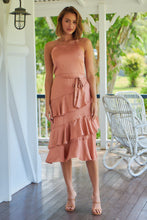 Load image into Gallery viewer, Dawn Orange Sleeveless Evening Dress