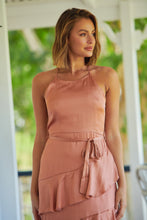 Load image into Gallery viewer, Dawn Orange Sleeveless Evening Dress