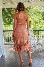 Load image into Gallery viewer, Dawn Orange Sleeveless Evening Dress