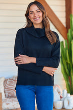 Load image into Gallery viewer, Sophie High Neck Black Knit Jumper