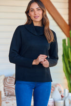 Load image into Gallery viewer, Sophie High Neck Black Knit Jumper