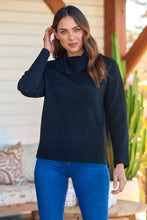 Load image into Gallery viewer, Sophie High Neck Black Knit Jumper