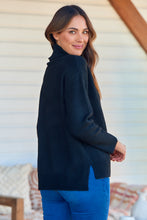 Load image into Gallery viewer, Sophie High Neck Black Knit Jumper