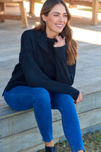 Load image into Gallery viewer, Sophie High Neck Black Knit Jumper