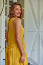 Load image into Gallery viewer, Bethanie Layered Midi Mustard Yellow Dress