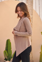 Load image into Gallery viewer, Heidi Camel Waterfall Short Cardigan