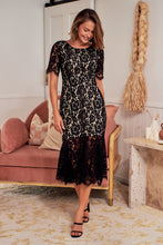 Load image into Gallery viewer, Brook Black Lace Fishtail Evening Dress