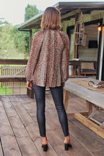 Load image into Gallery viewer, Jameson Animal Print Chiffon Tie Neck Shirt