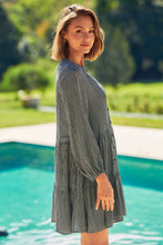 Load image into Gallery viewer, Clementine Long Sleeve Button Shirt Dress