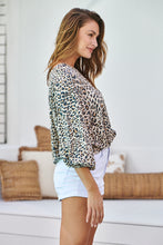 Load image into Gallery viewer, Zelda Leopard Batwing Crossover Top
