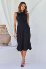 Load image into Gallery viewer, Kendra Sleeveless Black Knot Front Evening Dress