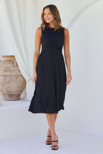 Load image into Gallery viewer, Kendra Sleeveless Black Knot Front Evening Dress