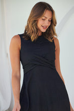 Load image into Gallery viewer, Kendra Sleeveless Black Knot Front Evening Dress