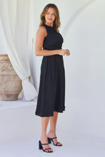 Load image into Gallery viewer, Kendra Sleeveless Black Knot Front Evening Dress