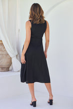 Load image into Gallery viewer, Kendra Sleeveless Black Knot Front Evening Dress