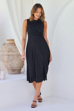 Load image into Gallery viewer, Kendra Sleeveless Black Knot Front Evening Dress