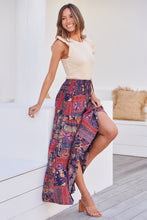 Load image into Gallery viewer, Fleur Navy/Pink Bohemian Print Maxi Skirt