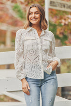 Load image into Gallery viewer, Elandra White Embroidery Long sleeve shirt