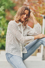 Load image into Gallery viewer, Elandra White Embroidery Long sleeve shirt
