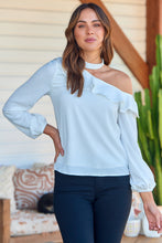 Load image into Gallery viewer, Dakota One Shoulder Frill White Top