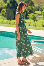 Load image into Gallery viewer, Trissa Green/Pink Floral Maxi Dress