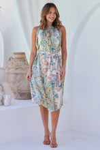 Load image into Gallery viewer, Milana S/Less Multi Paisley Print Evening Dress
