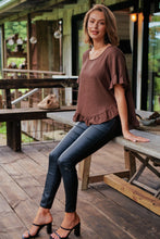 Load image into Gallery viewer, Aries Brown Linen Tee