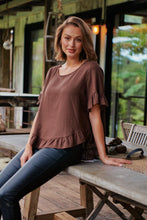 Load image into Gallery viewer, Aries Brown Linen Tee