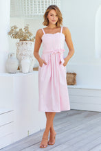 Load image into Gallery viewer, Bellamae Pink Tie Waist Singlet Maxi Dress