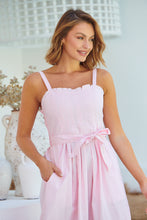 Load image into Gallery viewer, Bellamae Pink Tie Waist Singlet Maxi Dress