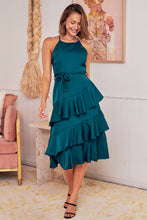 Load image into Gallery viewer, Dawn Emerald Sleeveless Evening Dress