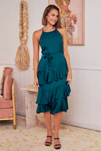 Load image into Gallery viewer, Dawn Emerald Sleeveless Evening Dress