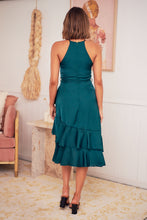 Load image into Gallery viewer, Dawn Emerald Sleeveless Evening Dress