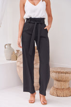 Load image into Gallery viewer, Adara Tie Waist Black Pants