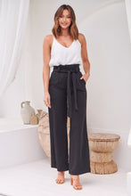 Load image into Gallery viewer, Adara Tie Waist Black Pants