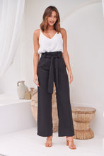 Load image into Gallery viewer, Adara Tie Waist Black Pants