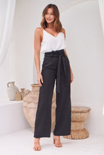 Load image into Gallery viewer, Adara Tie Waist Black Pants