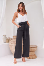 Load image into Gallery viewer, Adara Tie Waist Black Pants
