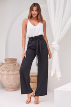 Load image into Gallery viewer, Adara Tie Waist Black Pants